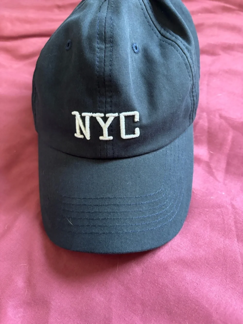 SHEIN Navy Baseball Cap with White NYC Embroidery - Picture 1 of 3